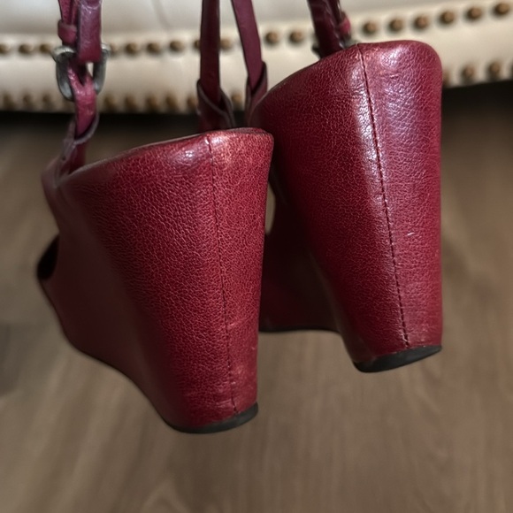 Roberto Del Carlo Elegant Red Women's Wedge Sandals - Picture 5 of 9